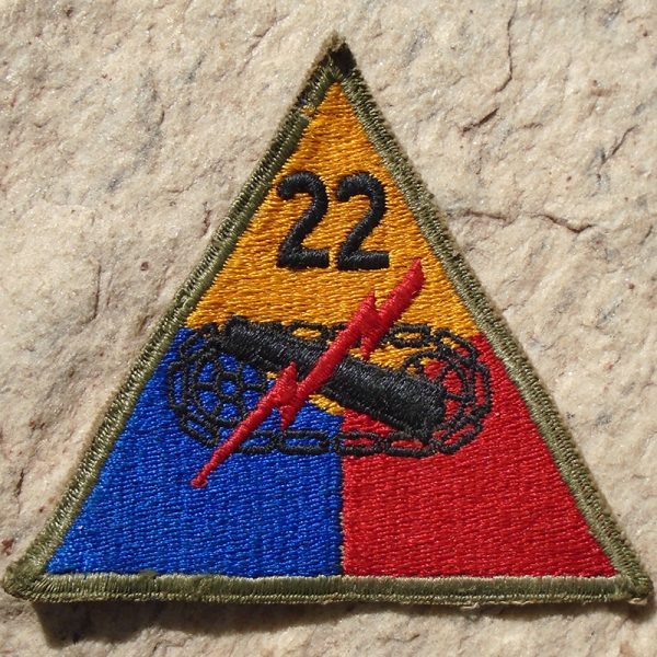 NW3285 – Patch Americano da 22ª Divisão Blindada