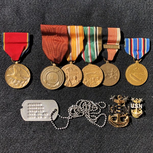 NW4159 – Conjunto de Medalhas da Marinha Americana do CPO Albert Danford Staples da 2ª Guerra Mundial e Coréia