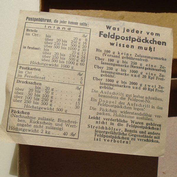K391 – Caixa de Envio "Feldpost" do Correio Militar Alemão da 2ª Guerra - Image 5