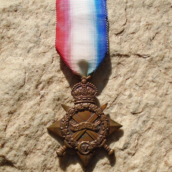 NW4530 – Estrela Britânica de 1914-1915 Nominal a “1378 Pte. C.J. Holland R. Fus.” (Soldado Charles J. Holland dos Fusileiros Reais)