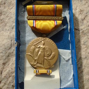 NW4284 –Medalhas de Defesa da América com Clasp “FOREIGN SERVICE“