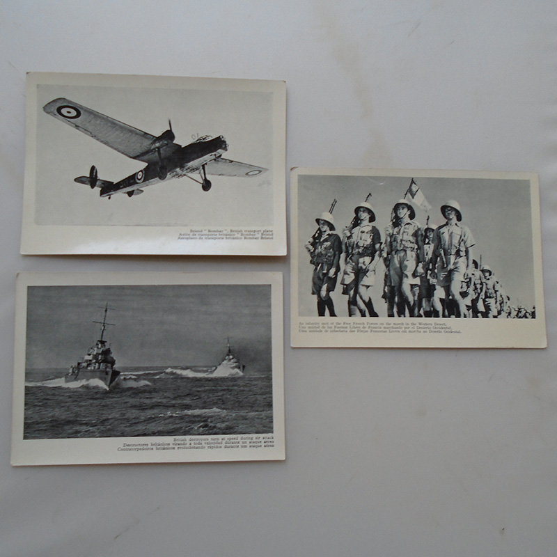 K691 – Lote de 3 Postais Britânicos da 2ª Guerra Mundial