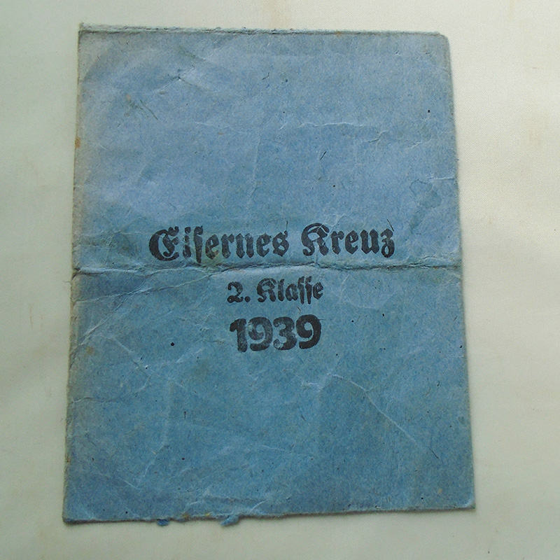 NW5069 – Envelope de entrega da Cruz de Ferro 1939 de 2ª Classe – “Julius Maurer”