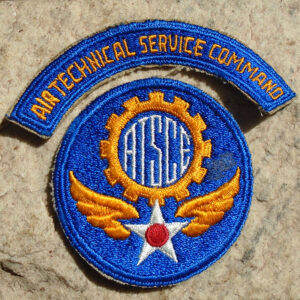NW5187 – Patch do Comando de Serviço Técnico Aéreo Americano - Europa com Tab do Comando de Serviço Técnico Aéreo