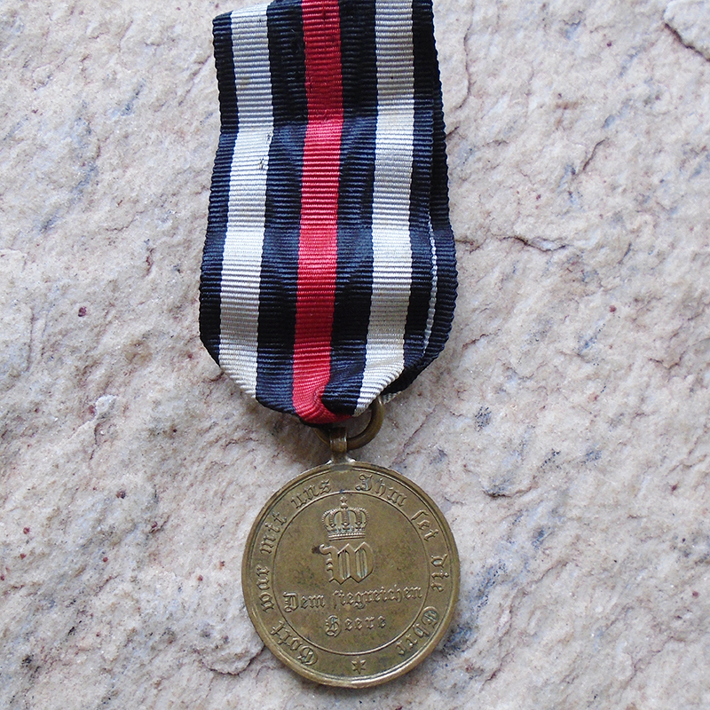 NW5298 – Medalha Comemorativa da Guerra Franco-Prussiana de 1870-71, Versão Combatente (Com Inscrição)