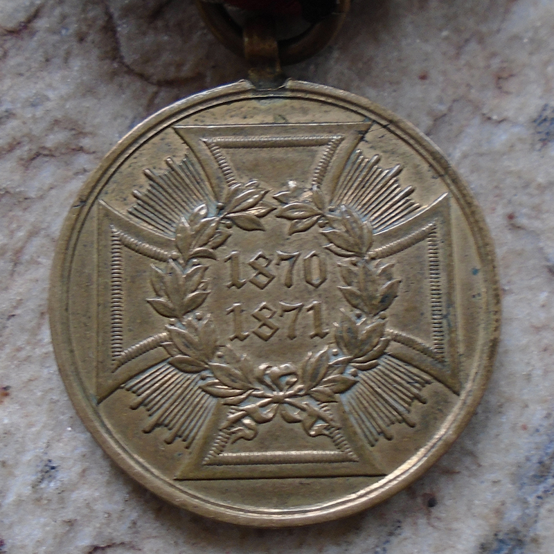 NW5298 – Medalha Comemorativa da Guerra Franco-Prussiana de 1870-71, Versão Combatente (Com Inscrição) - Imagem 4